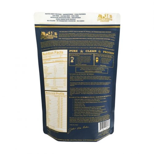 Unsweetened grass fed native whey protein John's Killer Protein®