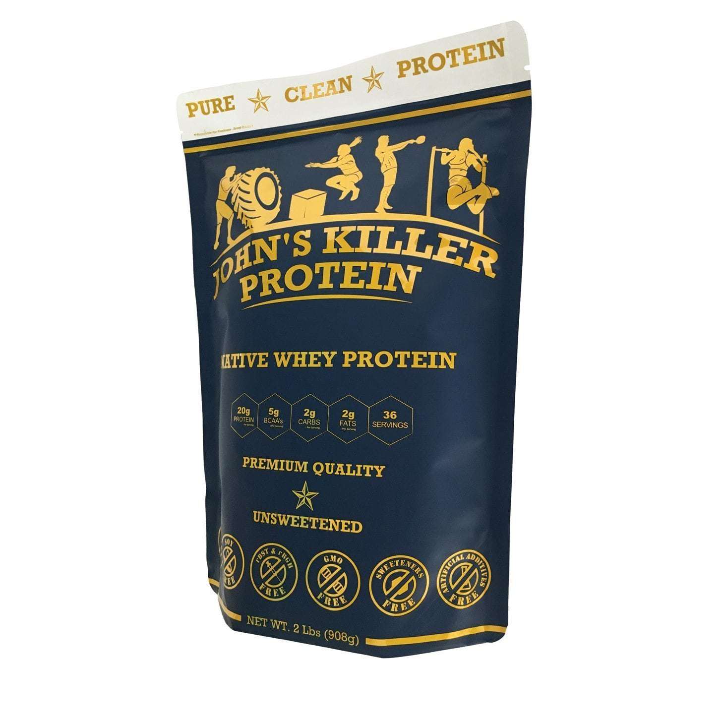 Unsweetened grass fed native whey protein - John's Killer Protein®
