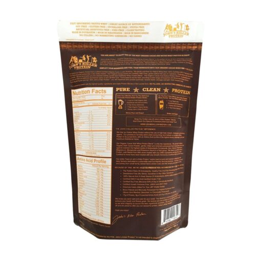Sugar free organic chocolate protein powder by John's Killer Protein®