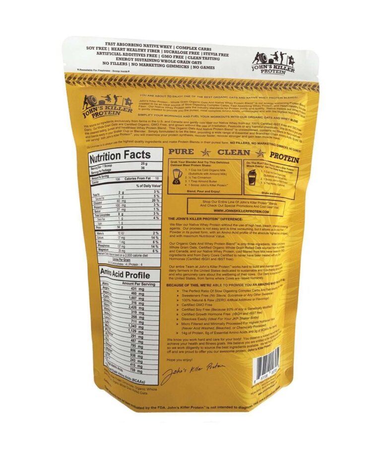 Organic protein oatmeal. Unsweetened and unflavored high protein oats.