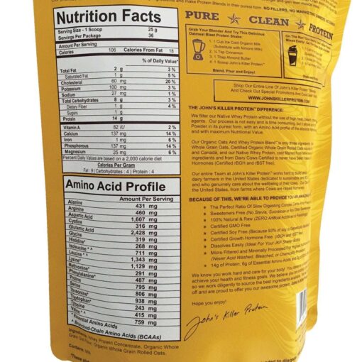 Organic protein oatmeal blend. Unsweetened - John's Killer Protein®
